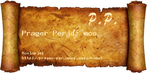 Prager Perjámos névjegykártya